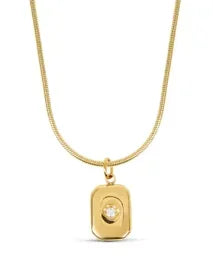 Merci Girl 18K Gold-Plated Triple-Layer Pendant Necklace — Stainless Steel, Waterproof & Colorfast