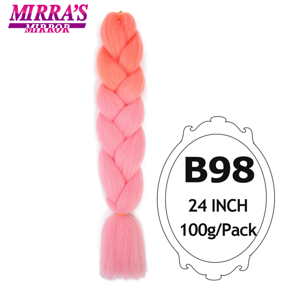 Colorful Jumbo Braiding Hair Extensions For Box Braids Synthetic Hair for Afro Braids Ombre Jumbo Braid Hair DIY Crochet Braid