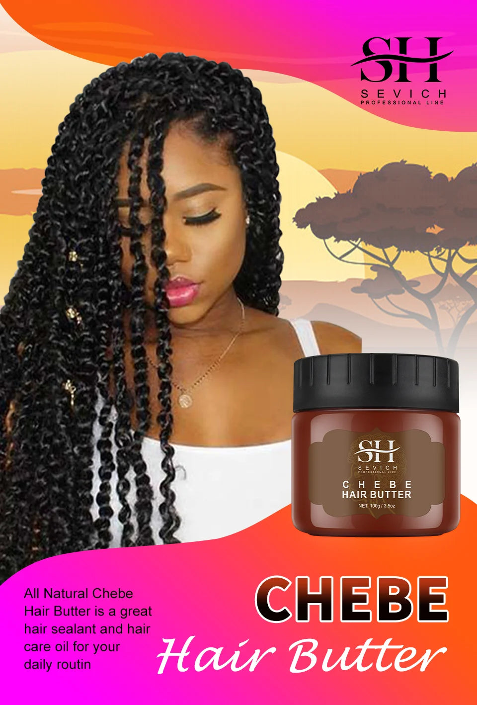 Africa Chad 100% Chebe Powder Hair Growth & Repair Set (Face, Hair, Skin, Body, Makeup – Beauty Collection)