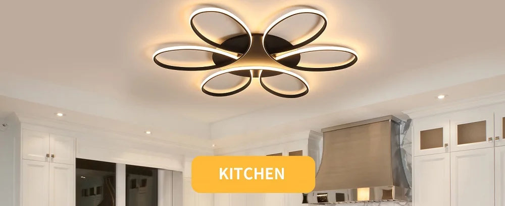 LIMIT LIGHT 6-Ring Modern LED Ceiling Lamp | Dimmable Flower Design