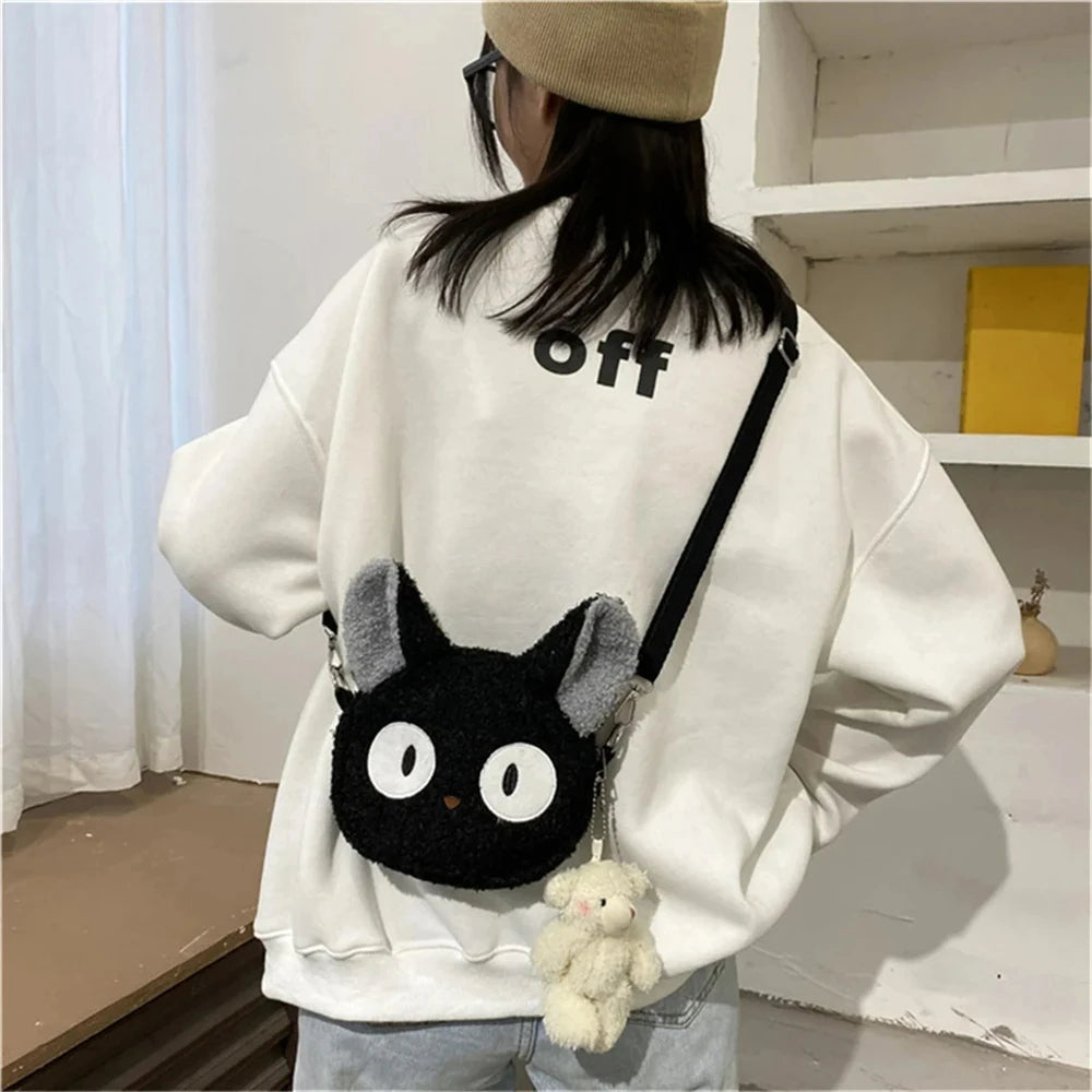 HOMEFISH Japanese Style Bag Women Cartoon Plush Shoulder Bag for Women New Crossbody Bag Small Phone&Purse Bag Bolsa Feminina