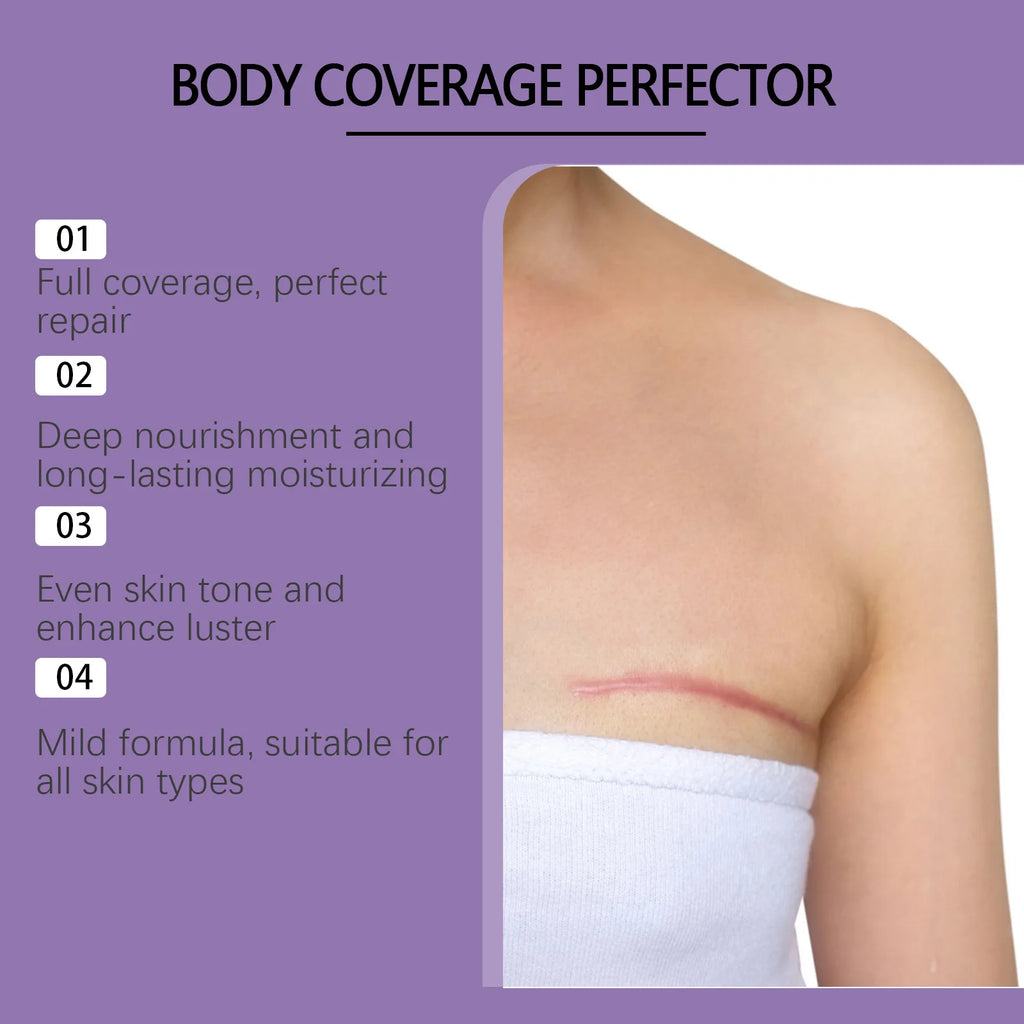 Beauty Body Coverage Perfector–Waterproof Leg & Body Makeup-Concealer For Scars, Spots, Veins, Tattoos and More Blend Cosmetics