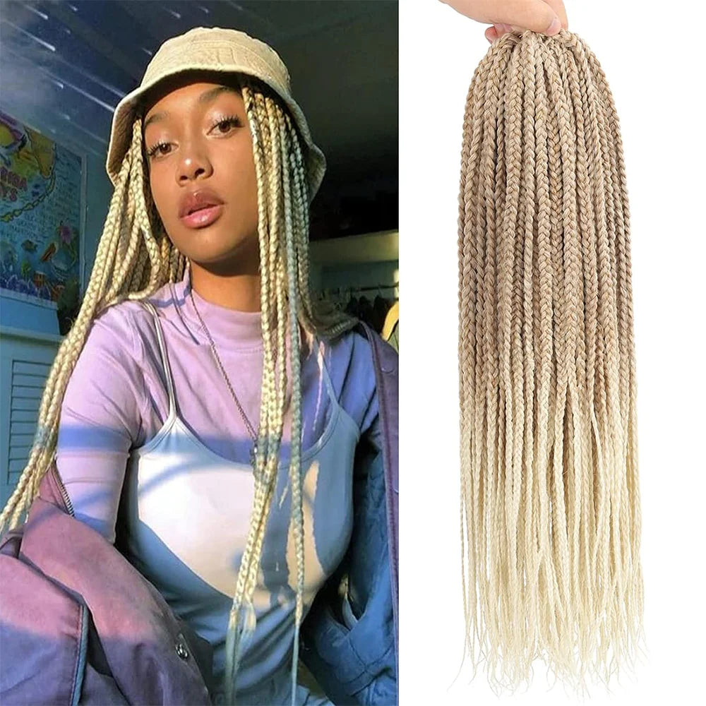 30inch Crochet Box Braids Hair pre looped Goddess Box Braids Crochet Braiding Hair 1/5/7 Packs Crochet Box Braids Synthetic Hair