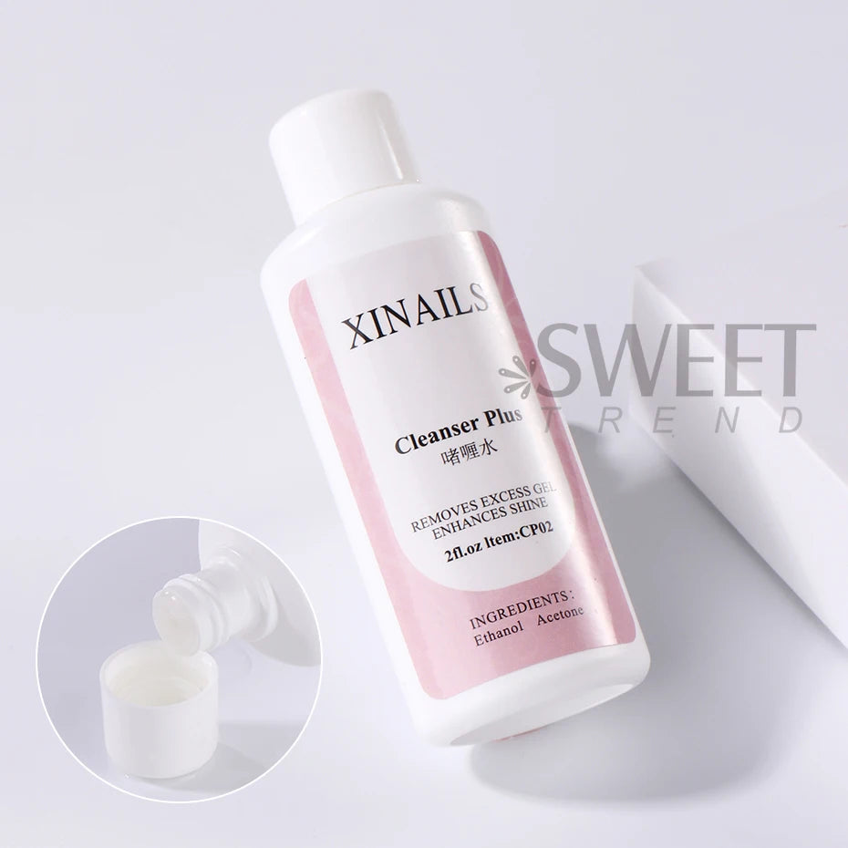 1Bottle Nail Degreaser Liquid Surface Sticky Layer Gel Polish Excess Remover Acetone Nail Extension Auxiliary Nail Cleaner Plus