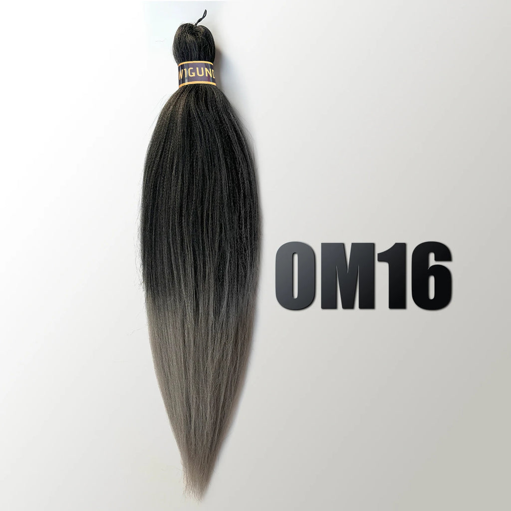 EZ Pre-stretched Braiding Hair Ombre Professional Easy Crochet Braid Hair 26 Inch 90g Hot Water Setting Synthetic Crochet Hair