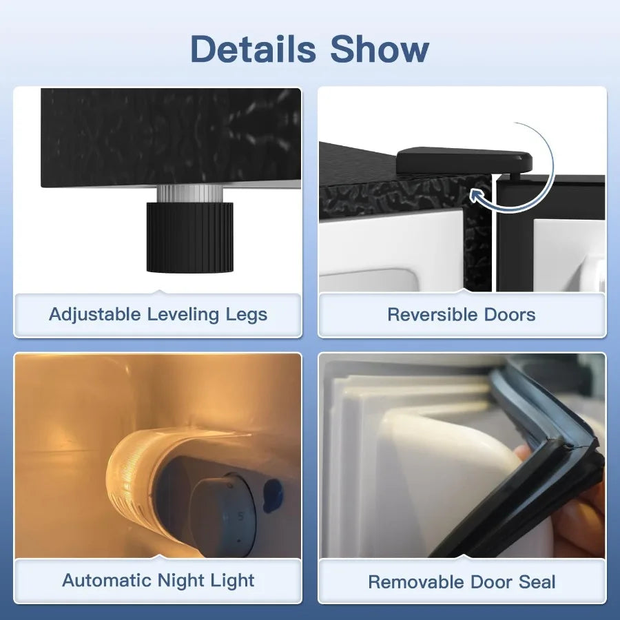 4.0 Cu.Ft Small Refrigerator with Bottom Freezer for Apartment Bedroom Dorm and Office Space-Saving Compact Fridge with Double