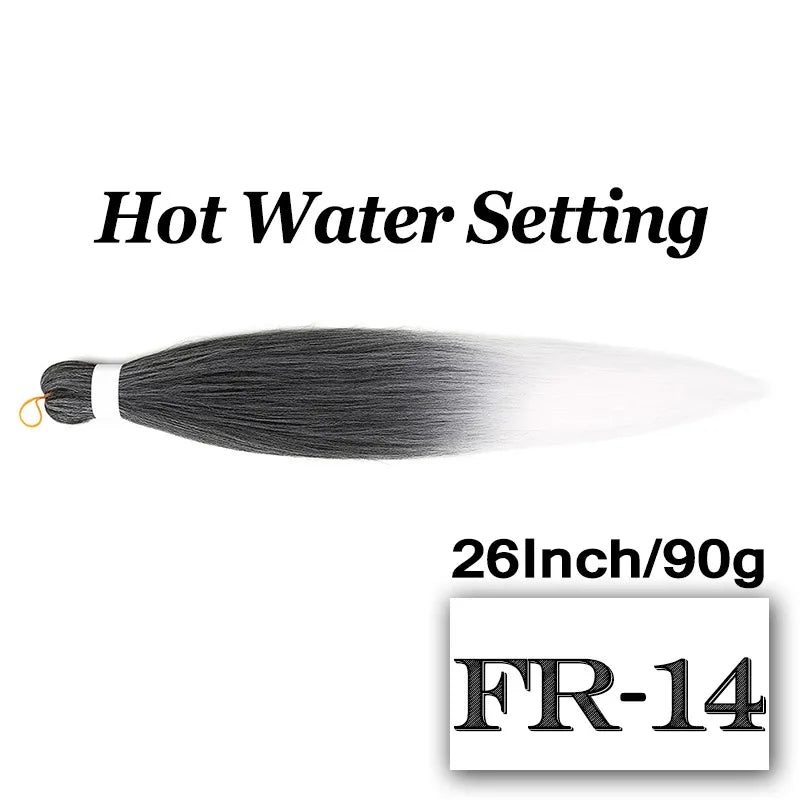 26" Easy Pre Stretched Braiding Hair Extensions 613 Blonde Jumbo Braids Synthetic Hair Bundles Yaki Straight Hair Crochet Braid