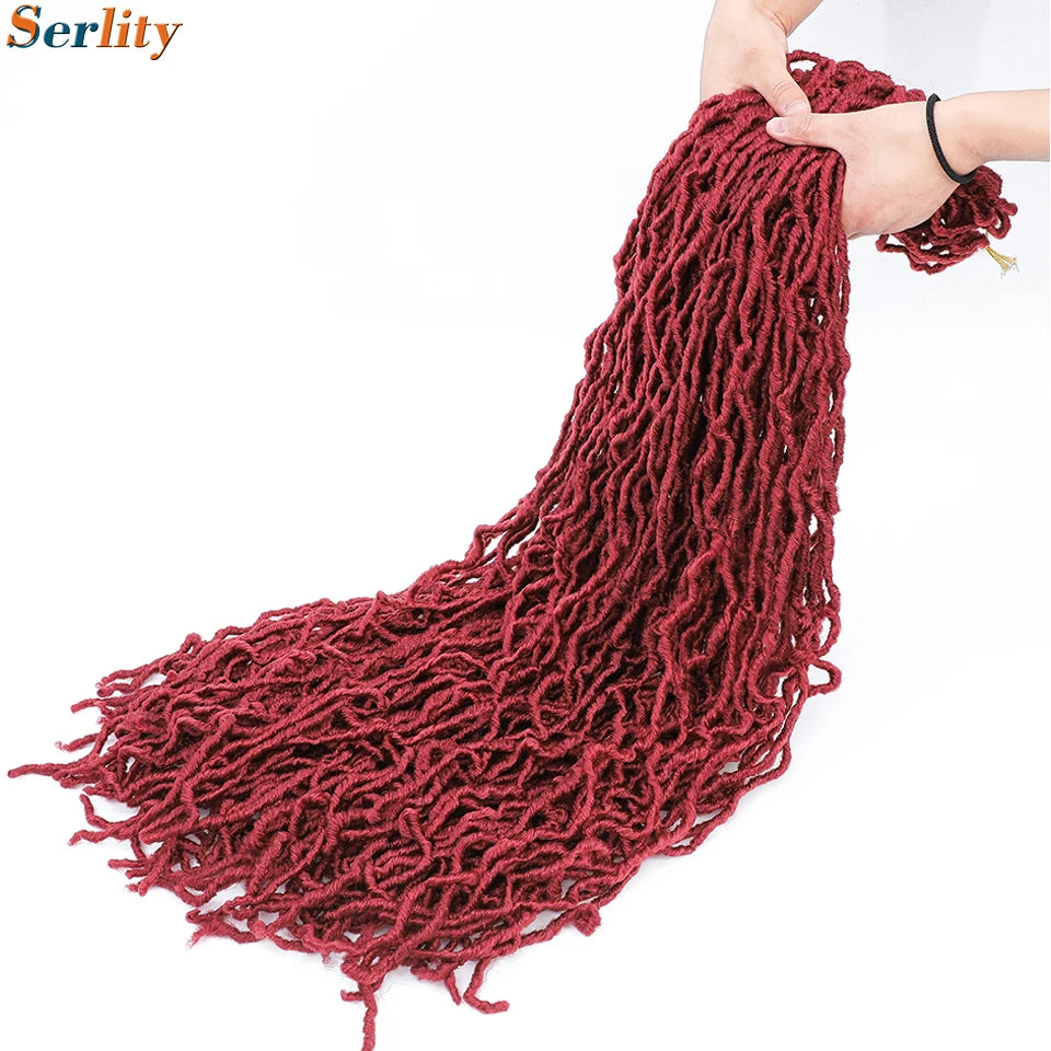 Serlity Faux Locs Extensions — 36"/24"/18" Soft Goddess Dreadlocks Crochet Hair