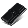 Genuine Leather Wallet for Women Long Clutch Bag Oil Wax Leather Retro Women's Multifunctional RFID Anti-theft Brush Wallets