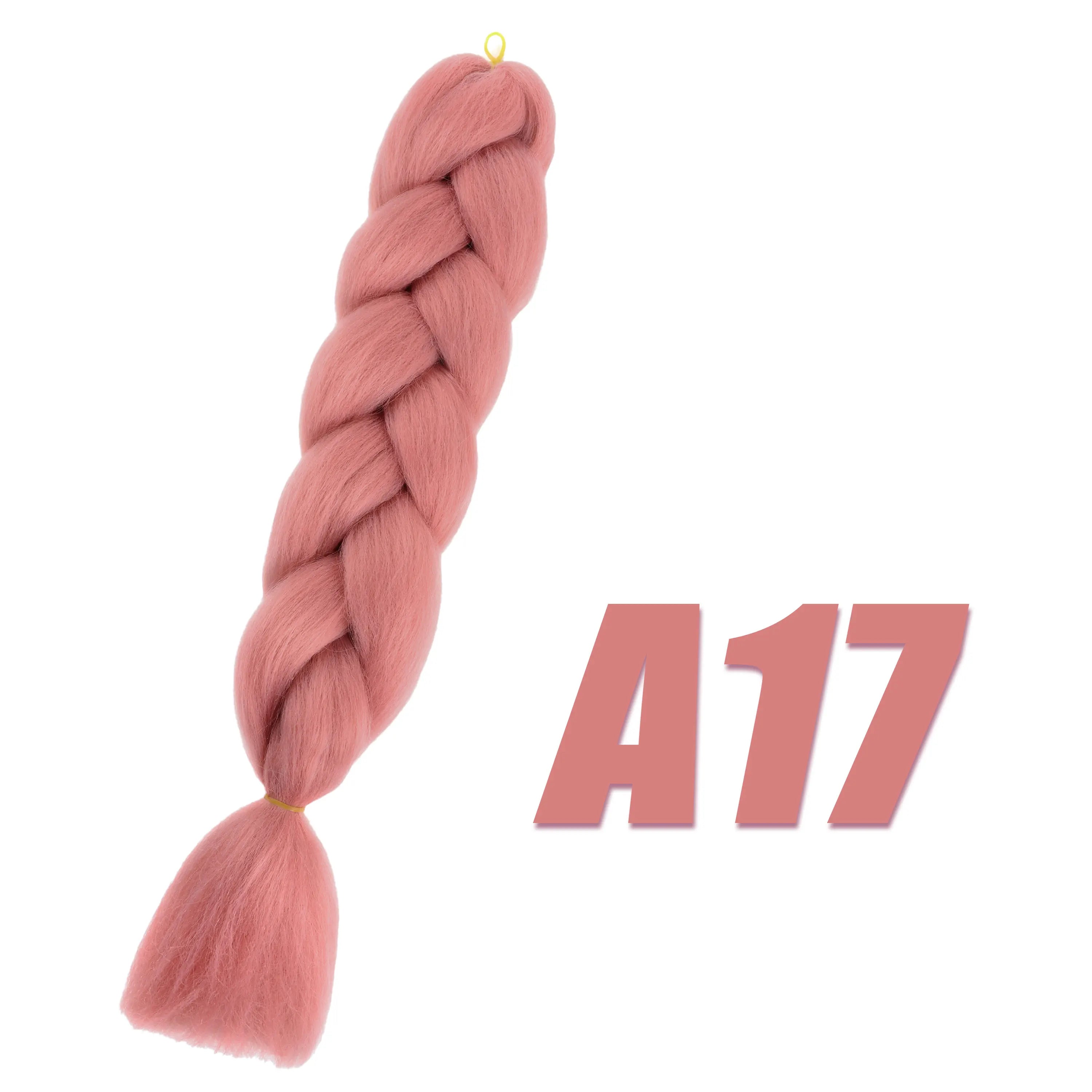 Purple Braiding Hair Pre Stretched Synthetic Kanekalon Crochet Hair Jumbo Braids Extensions Hair Accessories For Girls Braids