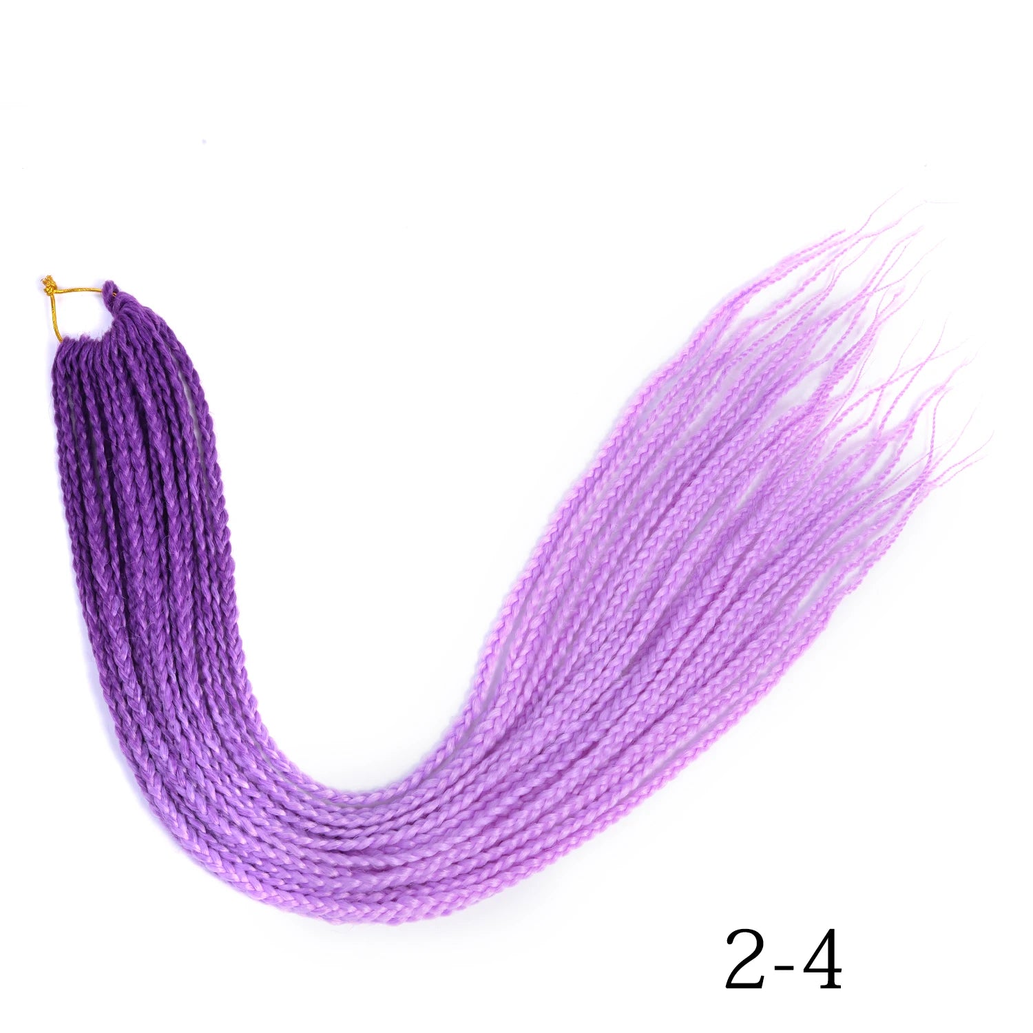 Synthetic Box Braids Hair Colored Crochet Hair Extensions Ombre Blue Gray Hook Braids Hairpiece For Women Cosplay Daily Use 24''