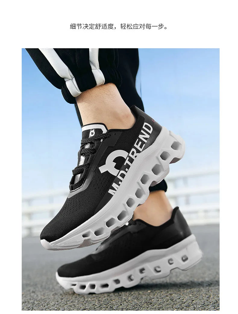 Men’s Breathable Air-Cushion Running Shoes – Lightweight Graffiti Sneakers