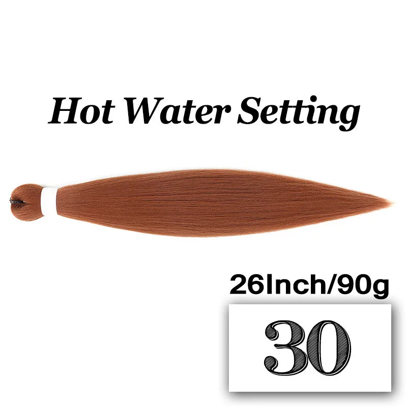 26" Easy Pre Stretched Braiding Hair Extensions 613 Blonde Jumbo Braids Synthetic Hair Bundles Yaki Straight Hair Crochet Braid