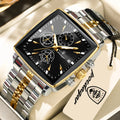 POEDAGAR Top Luxury Business Male Wristwatch Waterproof Luminous Stainless Steel Men Watch Chronograph Date Men's Quartz Watches