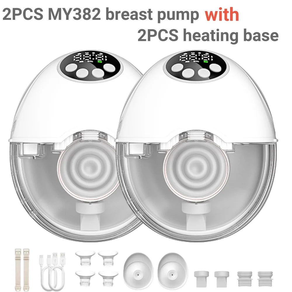 MGYR MY382 Wearable Electric Breast Pump — Hands-Free, BPA-Free, Optional Heating & UV Lid