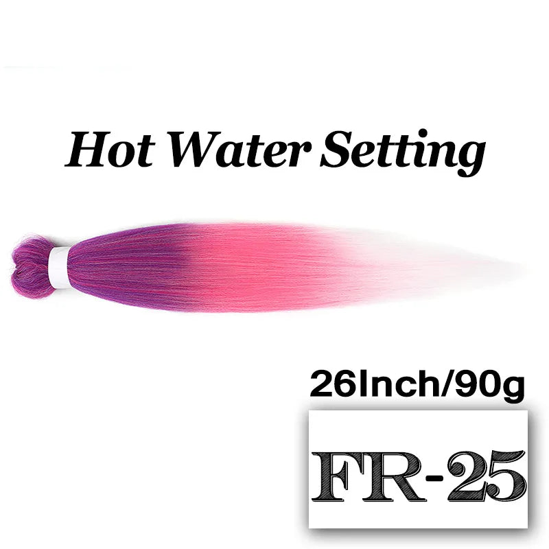 26" Easy Pre Stretched Braiding Hair Extensions 613 Blonde Jumbo Braids Synthetic Hair Bundles Yaki Straight Hair Crochet Braid