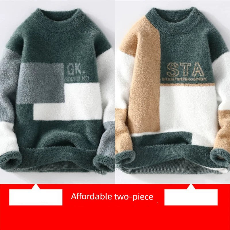 Teenager Half-High Collar Students Warm-Keeping Top Base Shirt