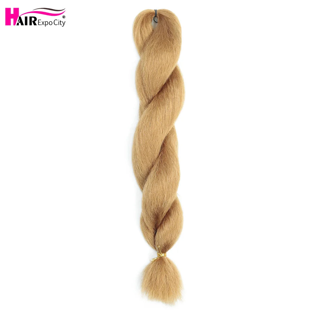 Vixen kanekalon Braids Hair 22 inch Synthetic Jumbo Braids Low Temperature Afro Fluffy Kinky Straight Crochet Hair Extensions