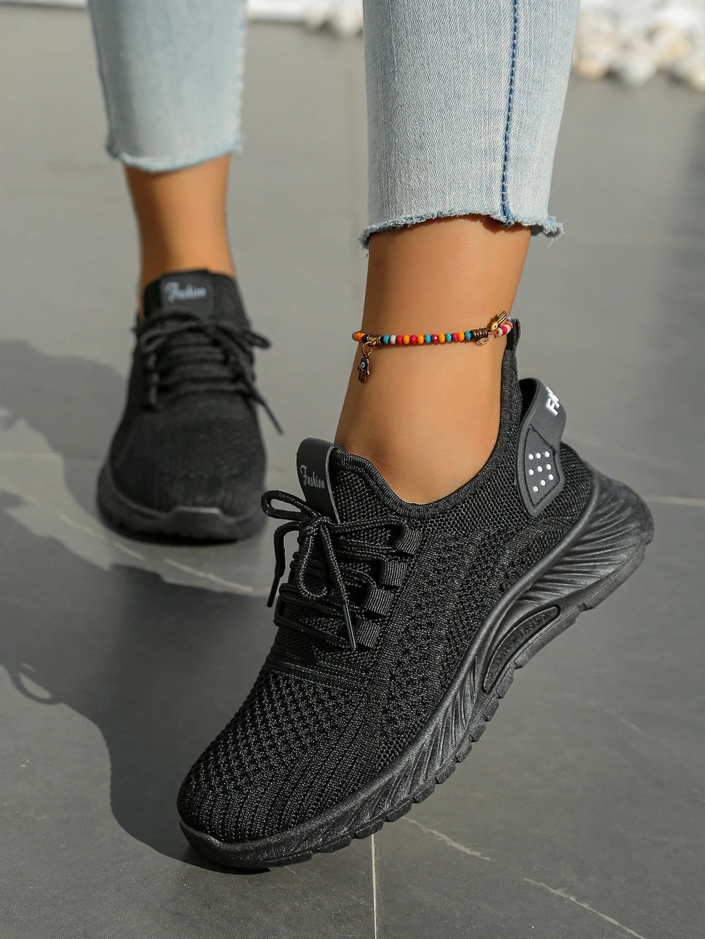 Women’s Casual Fly-Weaving Sneakers (SA1806) — Lightweight, Breathable Lace-Up | Fall 2025 Trend