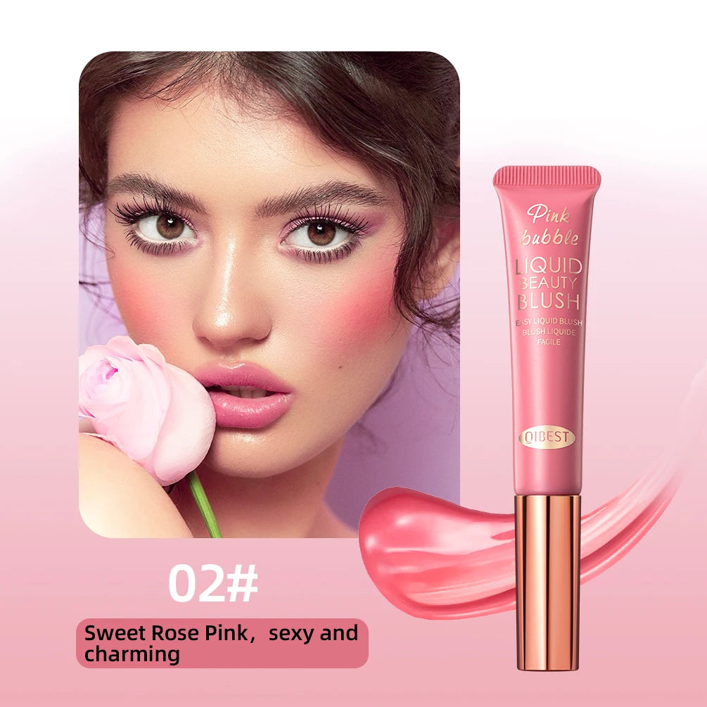 QIBEST Cushion-Applicator Liquid Blush (Waterproof, Soft-Matte)