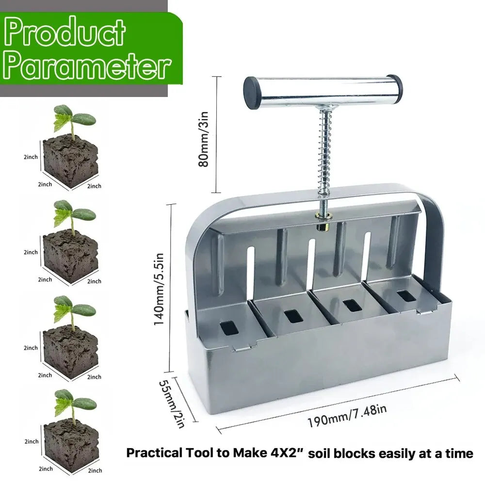 2-Inch Handheld Soil Block Maker – Seed Starting Tool