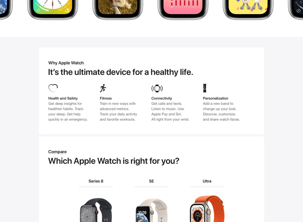 Apple Watch SE (2nd Gen) GPS Smartwatch — Aluminum Case + Sport Band