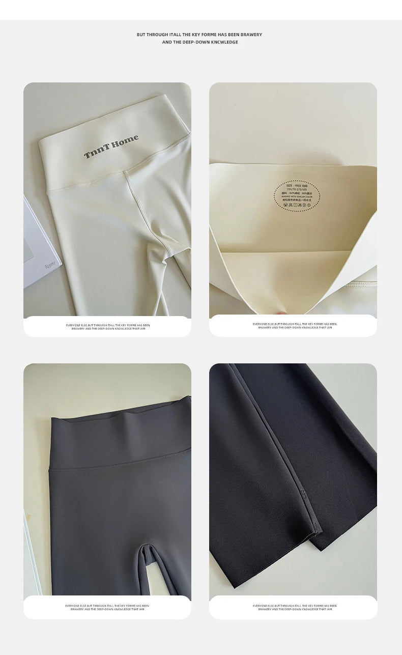 BIVIGAOS Nude-Feel Seamless Sharkskin Leggings