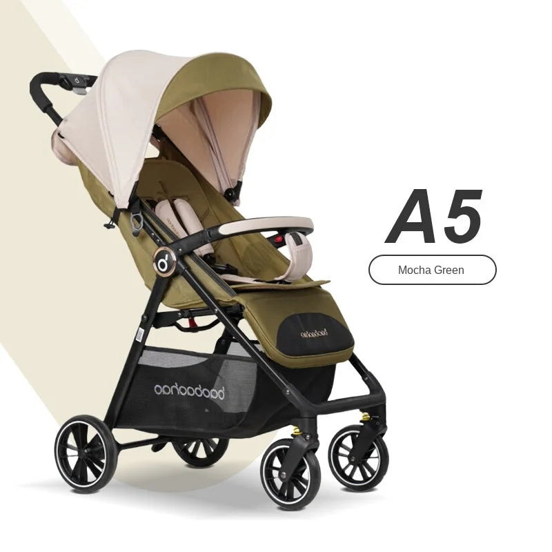 A5  New Update Baby Stroller can Sit and Lie 5-Stage Sunshade Stroller Lightweight Folding Pocket Car Children Stroller