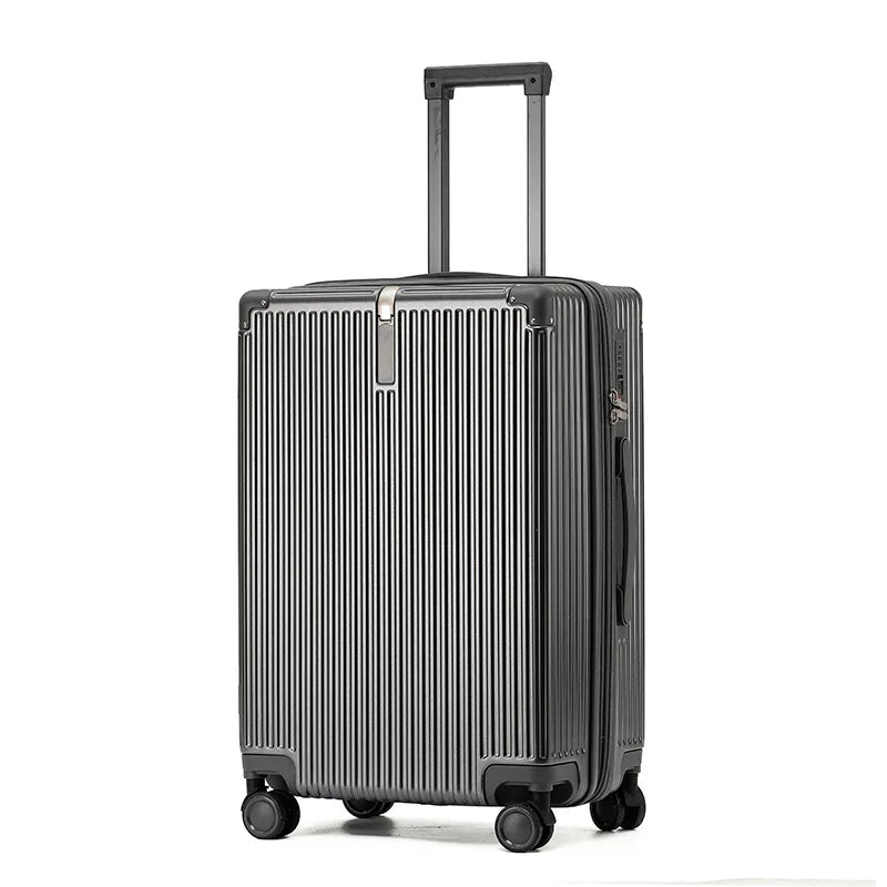 sushimu Suitcase Wide Handle Travel Suitcase Men 20 24 26 Carry-On Luggage Women PC  Trolley Case Can expand capacity