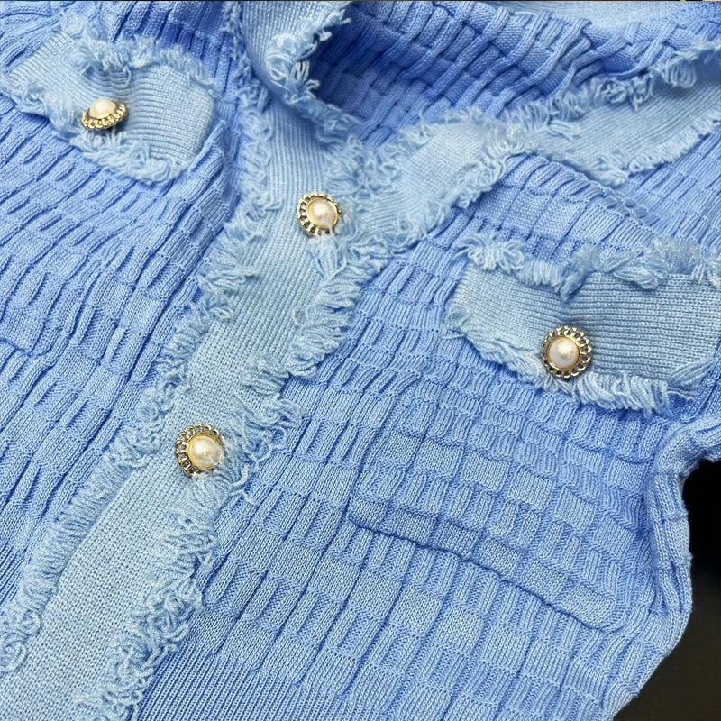 YuooMuoo 2026 New Arrival Women Knitted Long Dress Elegant V-neck Single-breasted Split Sweater Dress Office Lady Vestidos