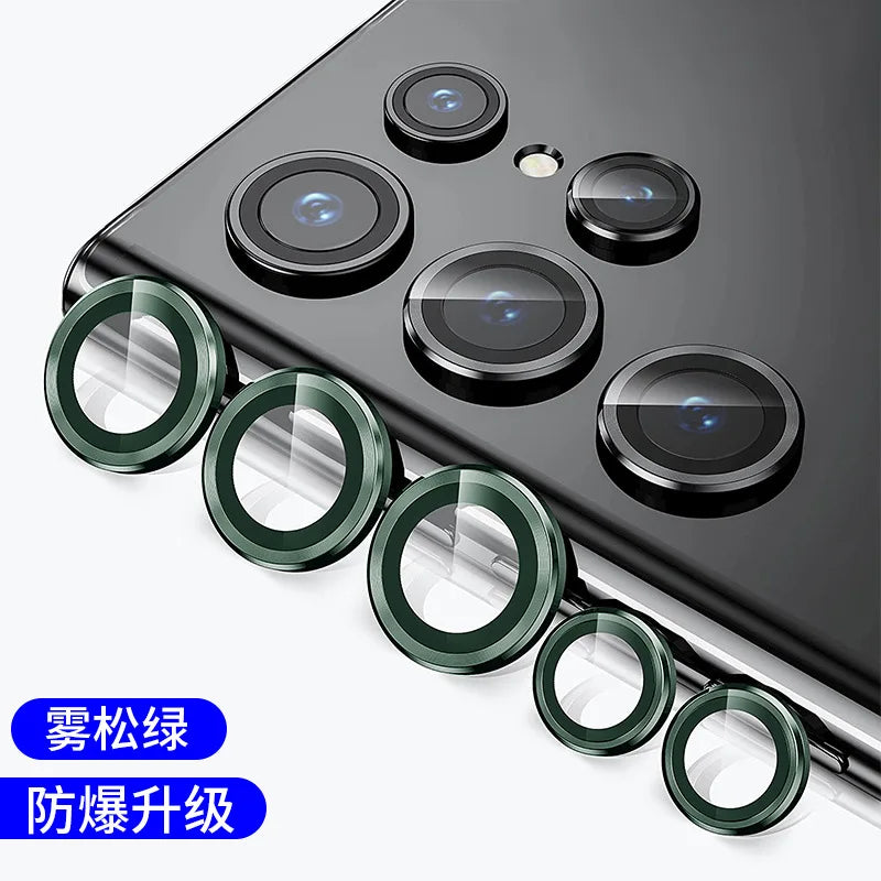 Camera Lens Protetor For Samsung S25 S24 ultra S24 S23 S22 ultra Case Tempered Glass Film Titanium Alloy Ring Phone Accessories