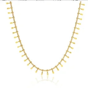 Merci Girl 18K Gold-Plated Triple-Layer Pendant Necklace — Stainless Steel, Waterproof & Colorfast