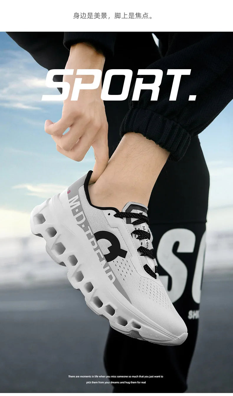 Men’s Breathable Air-Cushion Running Shoes – Lightweight Graffiti Sneakers