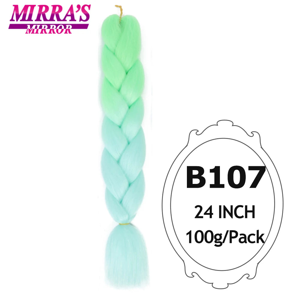 Colorful Jumbo Braiding Hair Extensions For Box Braids Synthetic Hair for Afro Braids Ombre Jumbo Braid Hair DIY Crochet Braid