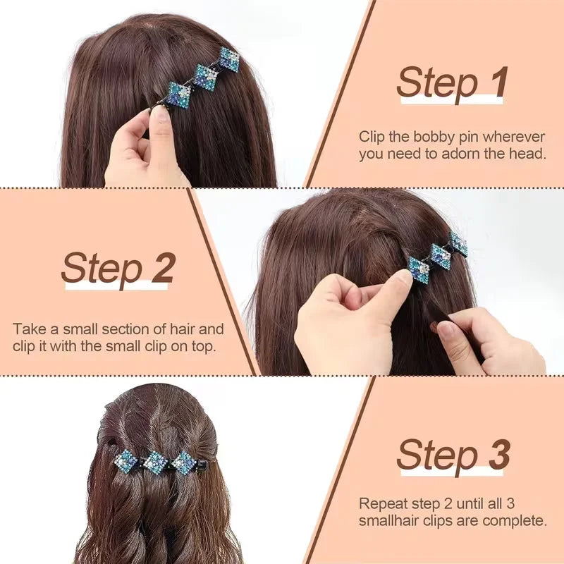 Elegant Butterfly Braided Hair clip for women Korean version Side Clip Fashion Girl Hairpin Hair Accessories duckbill clip