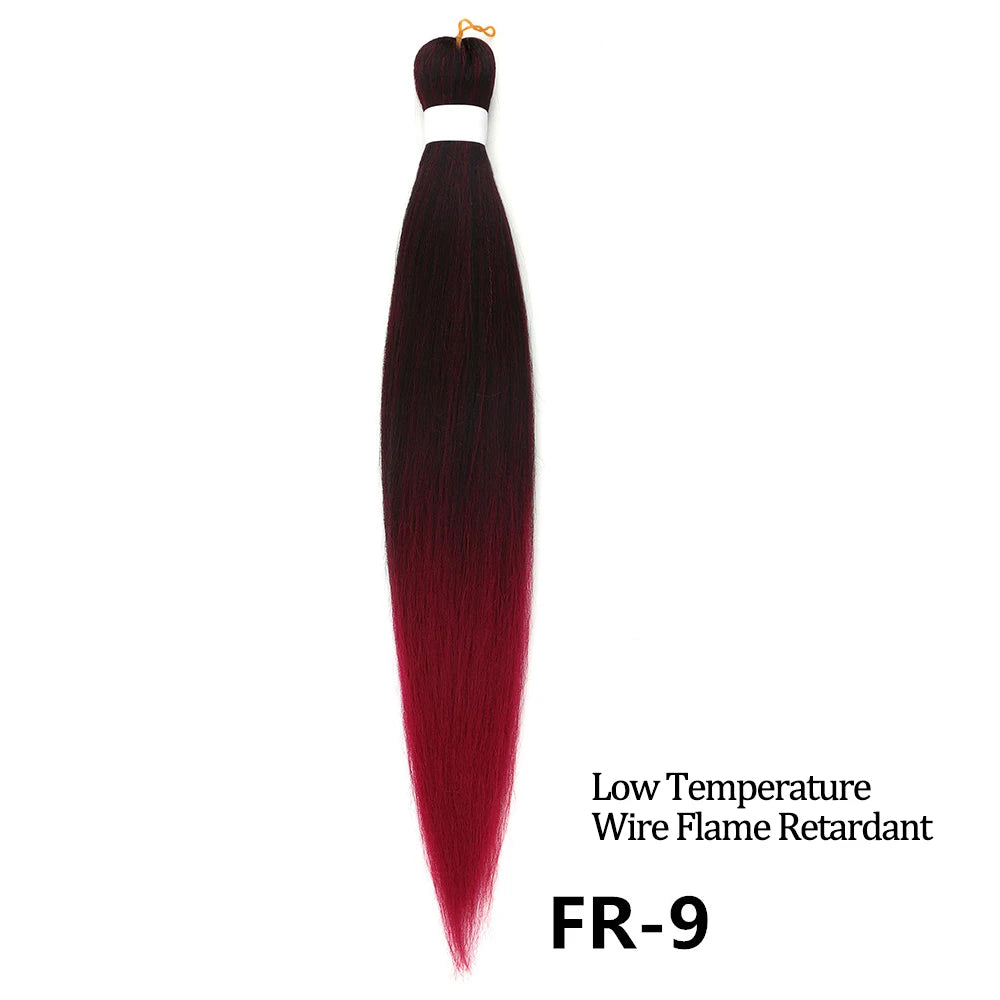 Chorliss Pre-Stretched Jumbo Braids — 24"/26" Synthetic Yaki Ombre (80–90 g, 105 Colors)