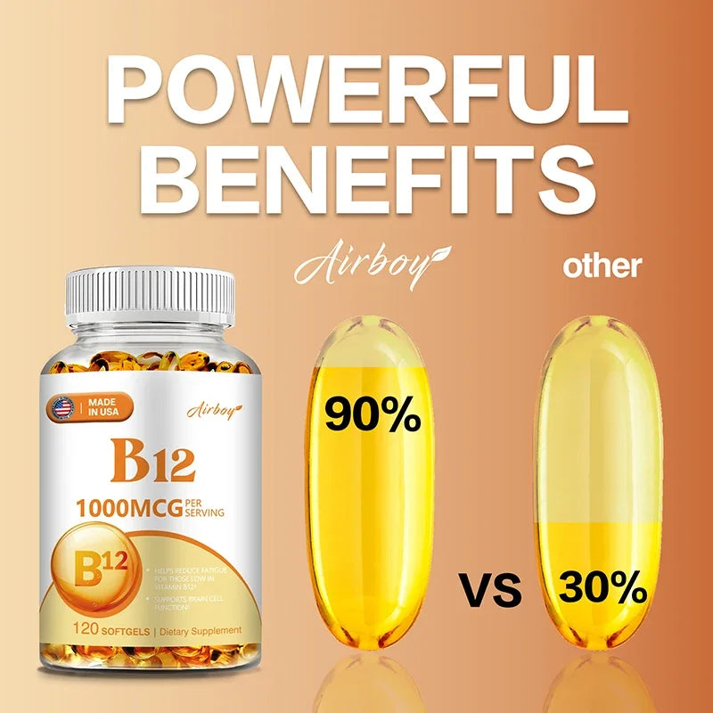 Vitamin B12 Capsules — Energy & Nerve Support