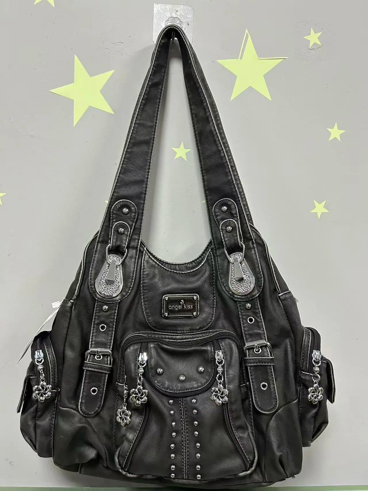 Angelkiss Bag Women Fashion Handbags Women Shoulder Bags PU Leather Handbag Female Satchel Big Shoulder Purse Bag bolsa feminina