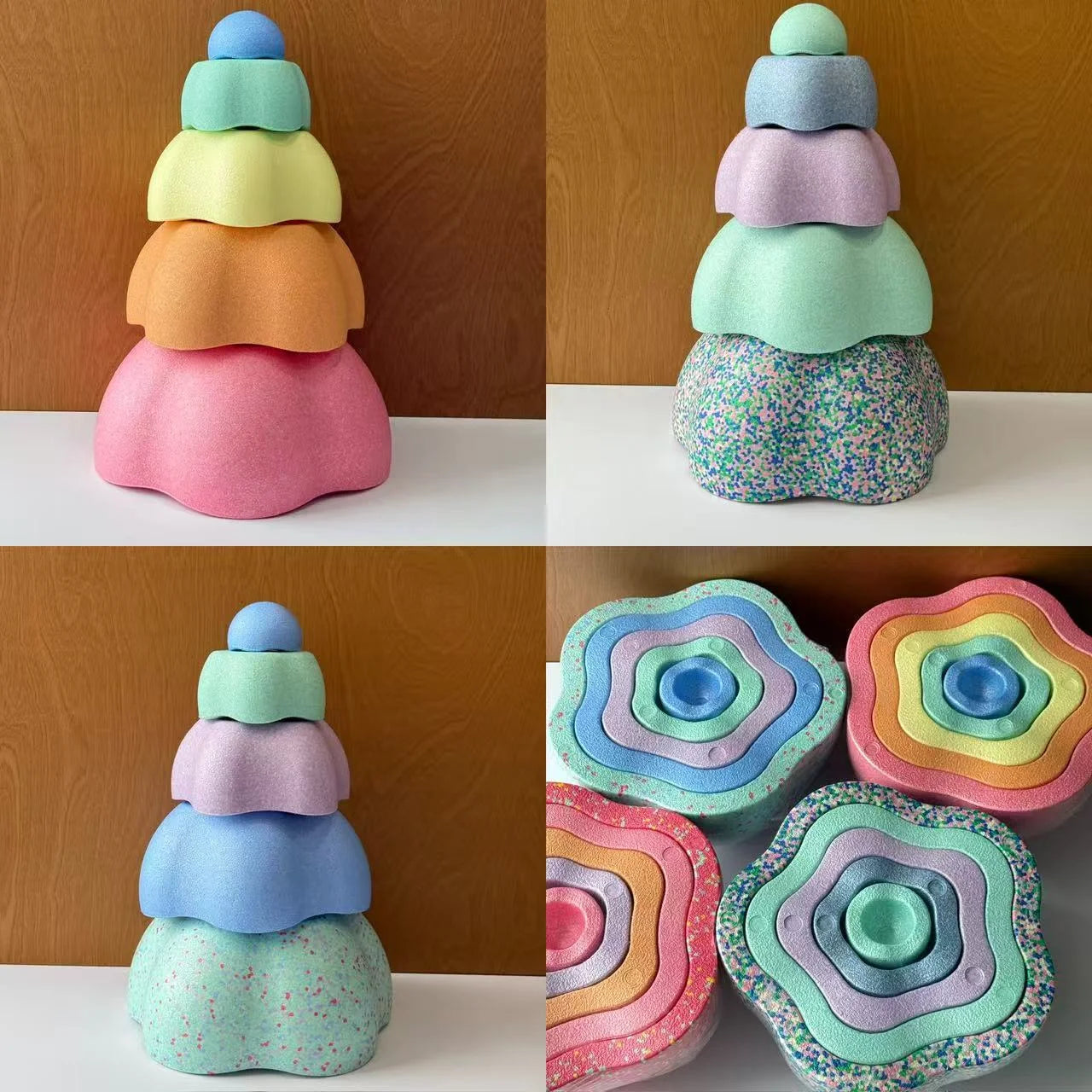 Kids Balance Stapstones Toys Sensory IntegrationFoam Toys Stapstenenen Sports Balance Toys 5pcs Set