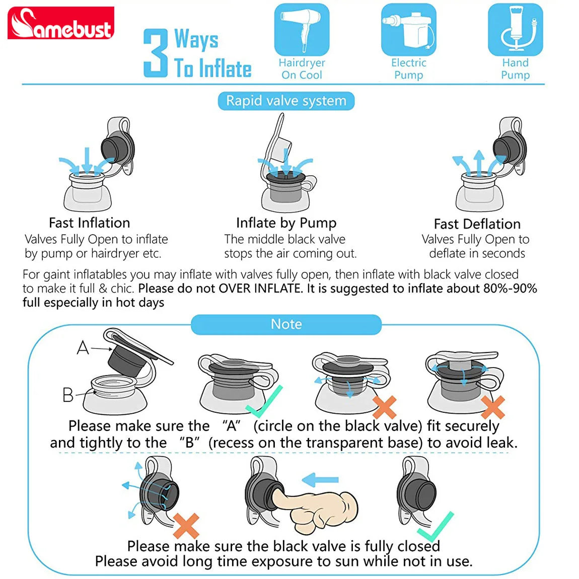 Camebust Inflatable Sofa - Flocking Surface High Quality Pvc Footstool Rapid Inflation Lazy Lounge Brown Color