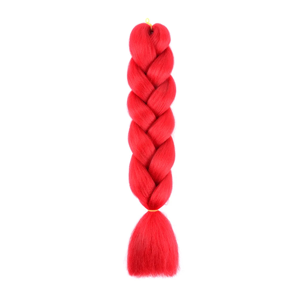 Jumbo Braids Extensions — 24" Synthetic Kanekalon Yaki Straight (Afro Ombre Piano Color)