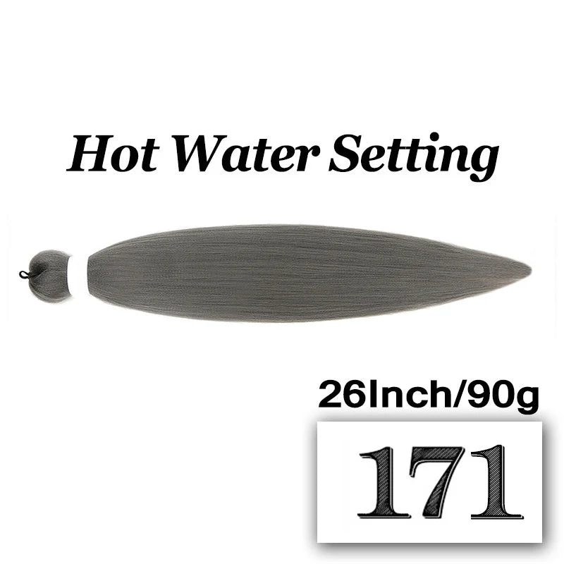 26" Easy Pre Stretched Braiding Hair Extensions 613 Blonde Jumbo Braids Synthetic Hair Bundles Yaki Straight Hair Crochet Braid