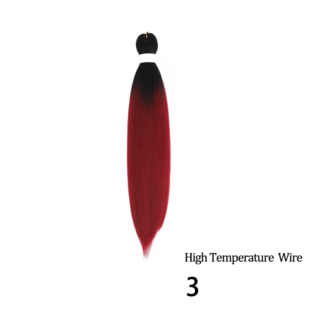 Chorliss Pre-Stretched Jumbo Braids — 24"/26" Synthetic Yaki Ombre (80–90 g, 105 Colors)