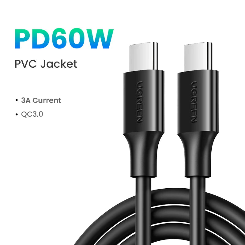 UGREEN USB Cable PD100W USB C to Type C Fast Charger Cable for Xiaomi Samsung MacBook iPad 5A Mobile Phone Cord USB Cable Type C