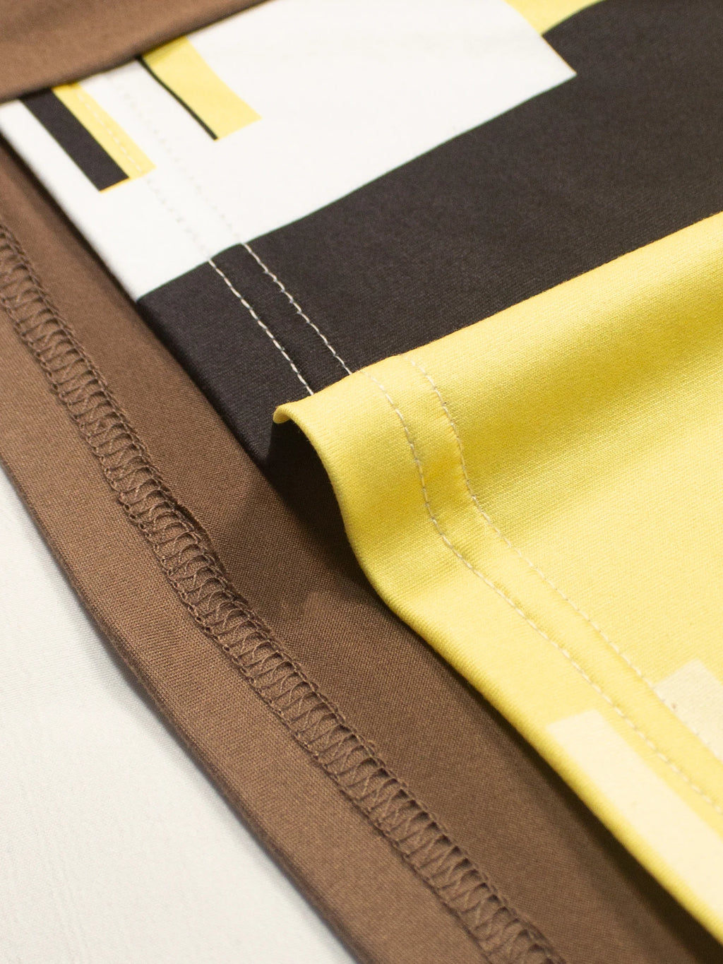 Elegant Geometric Print Mock Two-Piece T-Shirt | Plus Size Womens Summer Casual Top | Fashion Patchwork Design