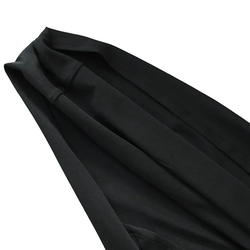 Women's One-Shoulder Sleeveless Maxi Dress Adjustable Scarf Loop Ruched Backless Bodycon Festival Party Outfit Elegant Long Gown