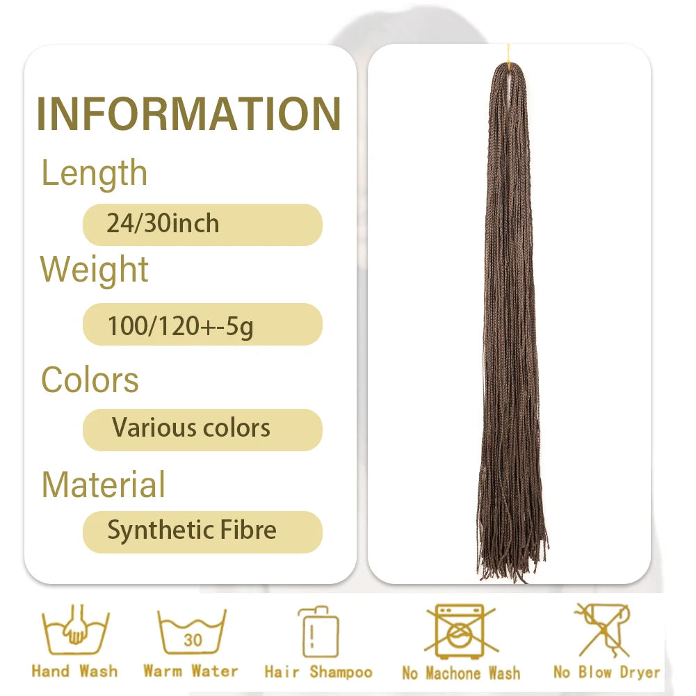 Long Senegalese Twist Braiding Hair Extensions, Colored Box Braids and Straight Hair from Zizi Braids Synthetic Crochet Hair