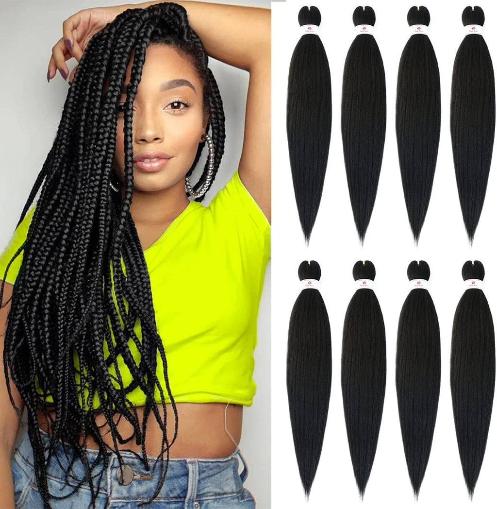 Wigundle Pre-Stretched Braiding Hair — EZ Crochet Yaki Straight (Flame-Retardant Kanekalon)