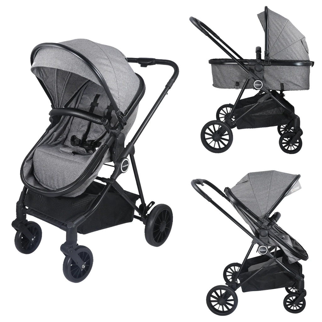 High-view baby stroller, 2-in-1 newborn stroller, foldable outdoor camping vehicle, bidirectional push, Christmas gift