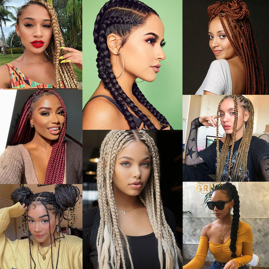 Sheila Beauty Pre-Stretched Braiding Hair — Soft Yaki Jumbo EZ Crochet Extensions (3-Strand Pack)